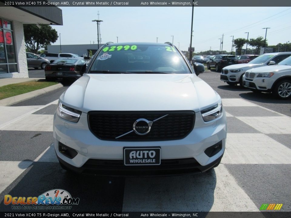 2021 Volvo XC40 T5 R-Design AWD Crystal White Metallic / Charcoal Photo #2