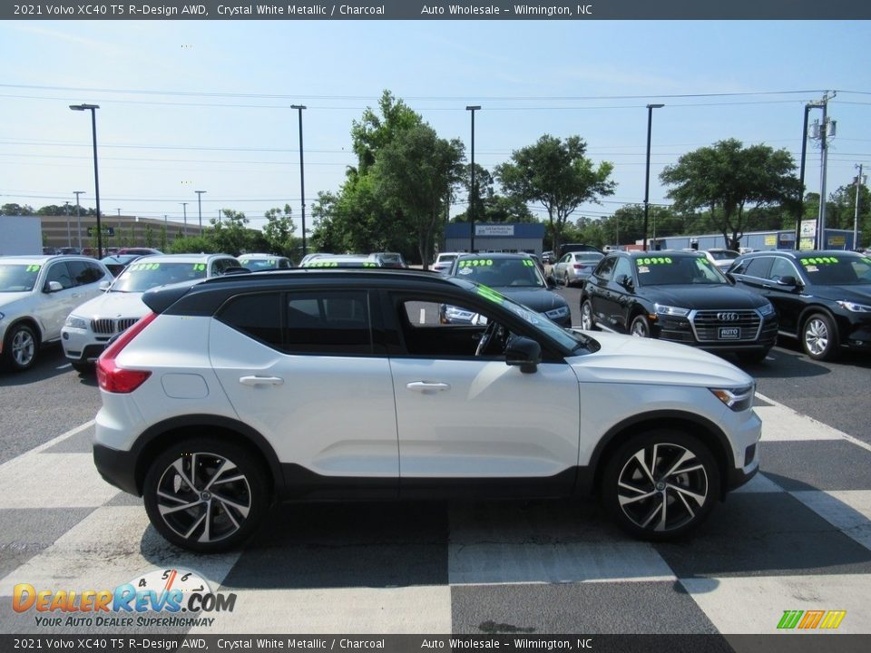 2021 Volvo XC40 T5 R-Design AWD Crystal White Metallic / Charcoal Photo #3