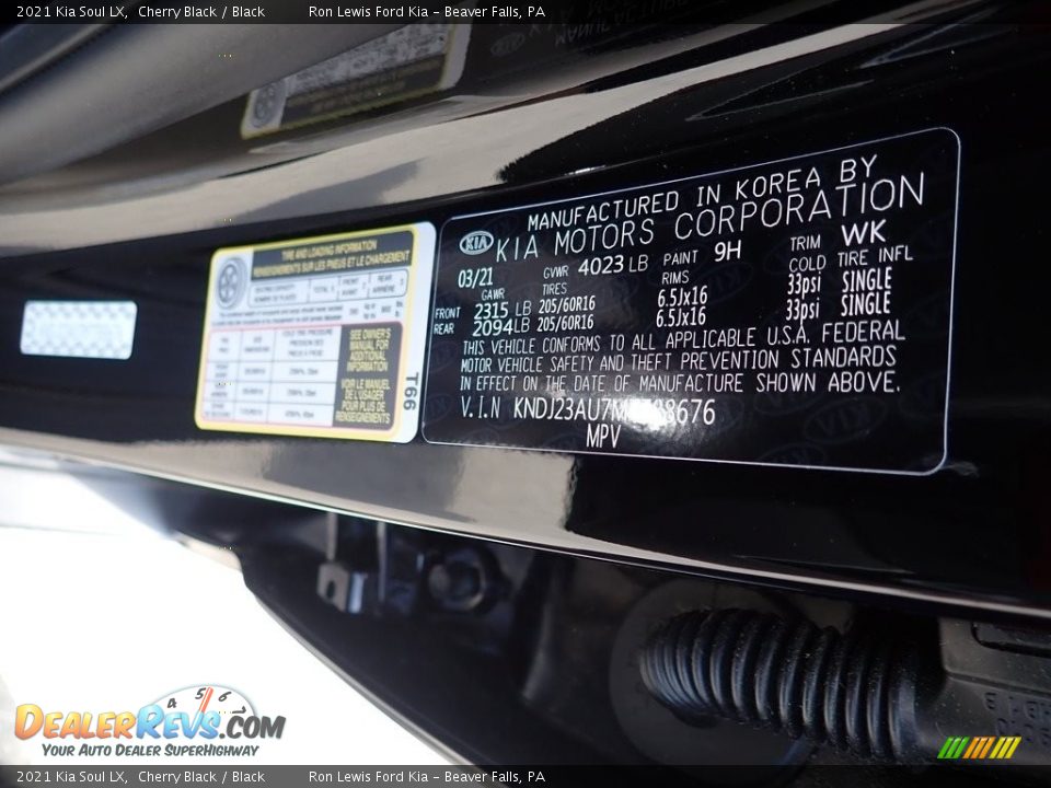 2021 Kia Soul LX Cherry Black / Black Photo #17