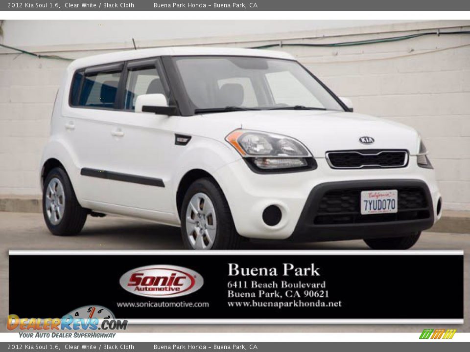 2012 Kia Soul 1.6 Clear White / Black Cloth Photo #1