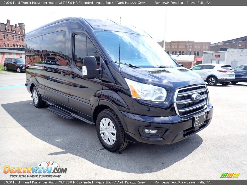 2020 Ford Transit Passenger Wagon XLT 350 MR Extended Agate Black / Dark Palazzo Grey Photo #3