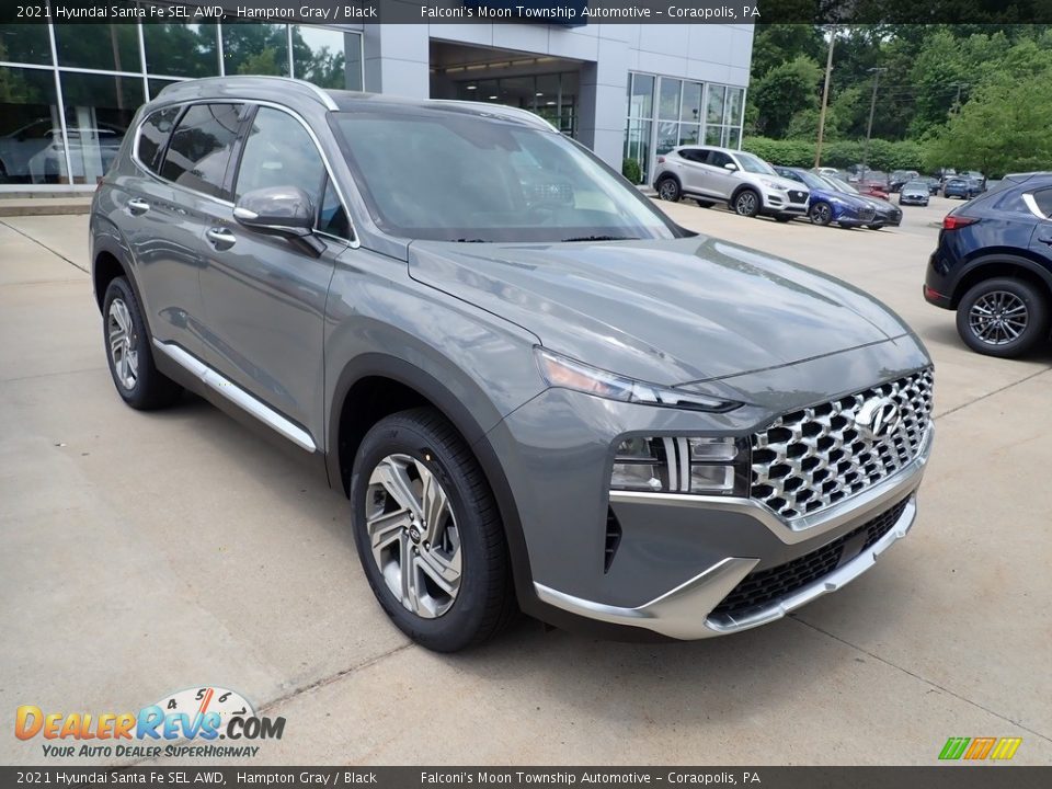 2021 Hyundai Santa Fe SEL AWD Hampton Gray / Black Photo #3