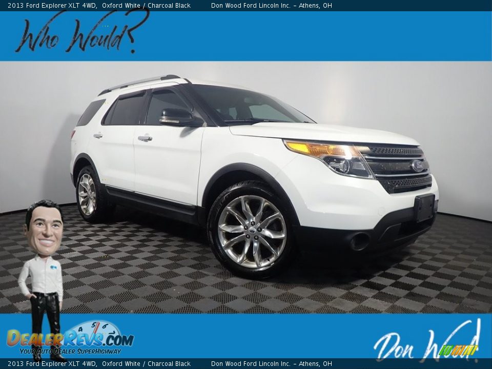 2013 Ford Explorer XLT 4WD Oxford White / Charcoal Black Photo #1