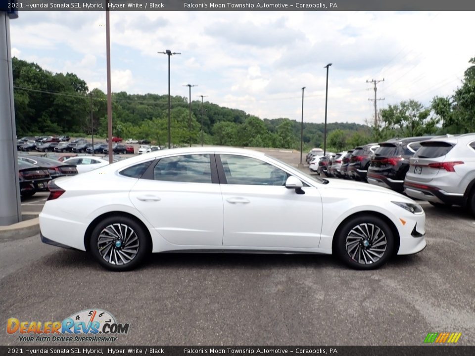 2021 Hyundai Sonata SEL Hybrid Hyper White / Black Photo #1