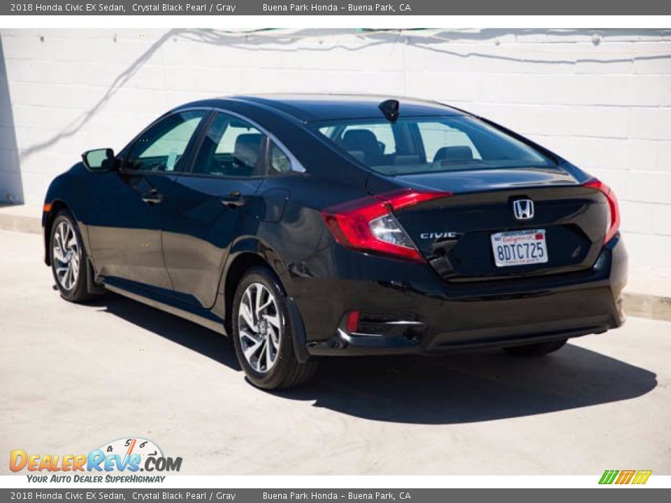 2018 Honda Civic EX Sedan Crystal Black Pearl / Gray Photo #2