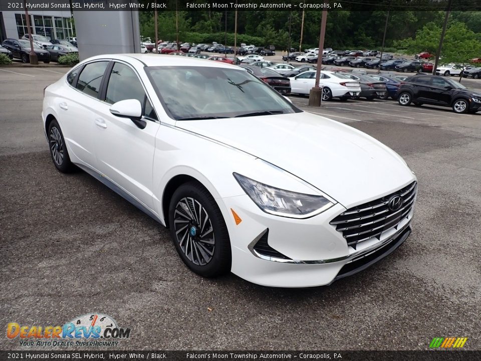 2021 Hyundai Sonata SEL Hybrid Hyper White / Black Photo #3