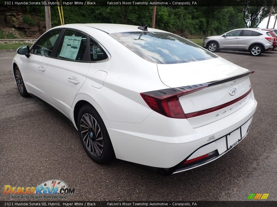 2021 Hyundai Sonata SEL Hybrid Hyper White / Black Photo #6