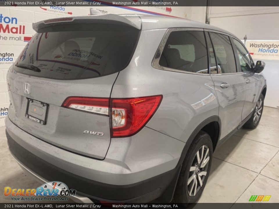 2021 Honda Pilot EX-L AWD Lunar Silver Metallic / Gray Photo #3