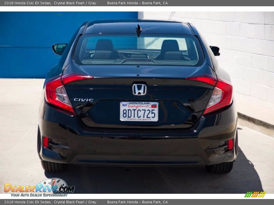 2018 Honda Civic EX Sedan Crystal Black Pearl / Gray Photo #11