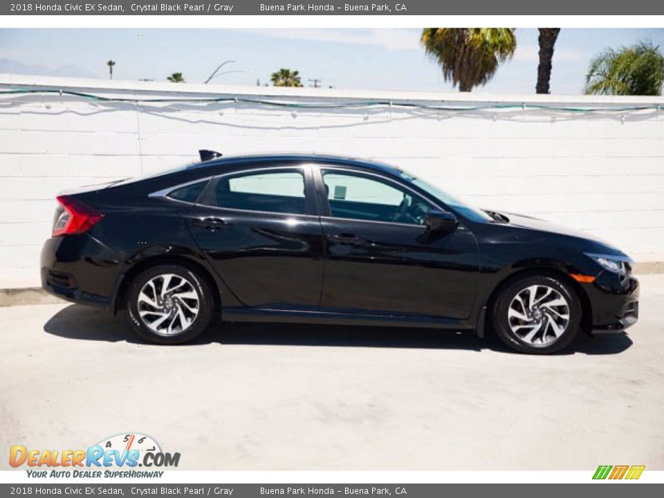 2018 Honda Civic EX Sedan Crystal Black Pearl / Gray Photo #14