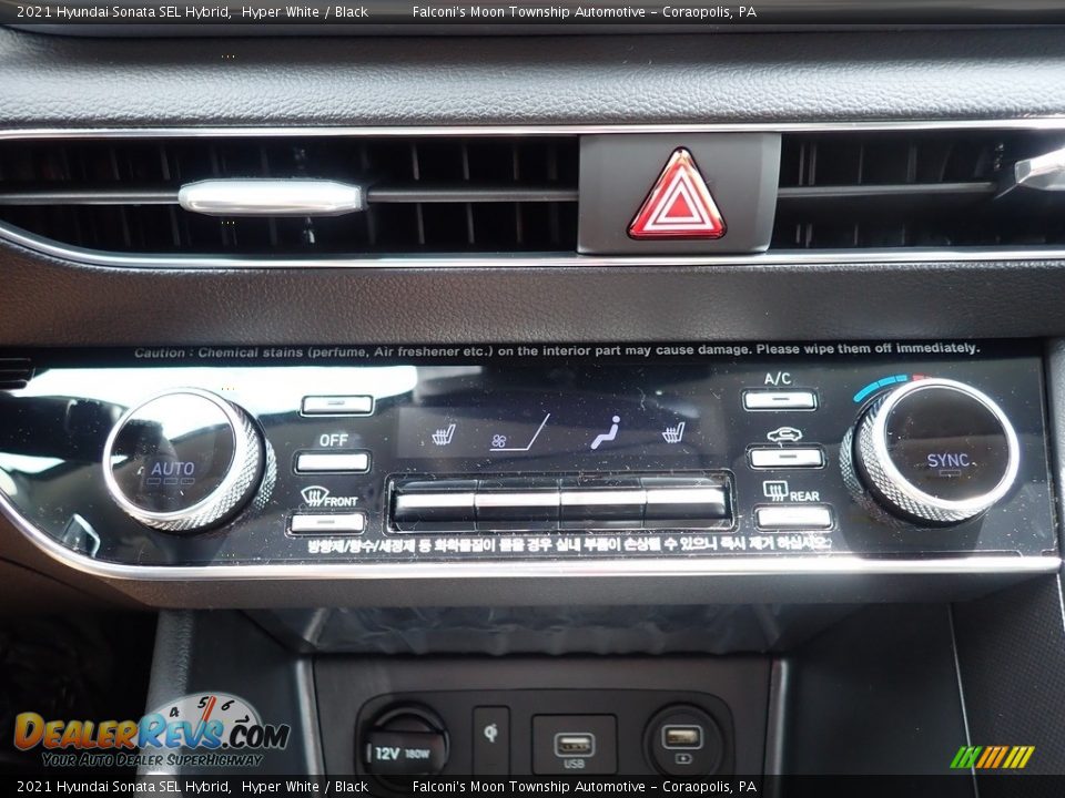 2021 Hyundai Sonata SEL Hybrid Hyper White / Black Photo #15