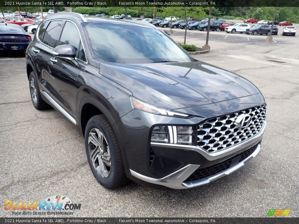 2021 Hyundai Santa Fe SEL AWD Portofino Gray / Black Photo #3