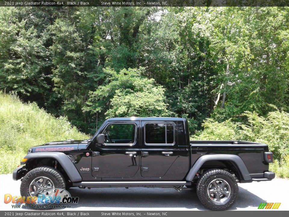 2021 Jeep Gladiator Rubicon 4x4 Black / Black Photo #1