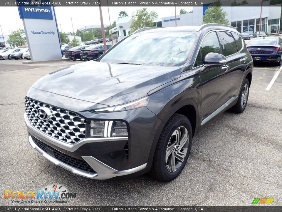 2021 Hyundai Santa Fe SEL AWD Portofino Gray / Black Photo #5