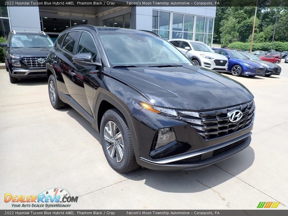 2022 Hyundai Tucson Blue Hybrid AWD Phantom Black / Gray Photo #3