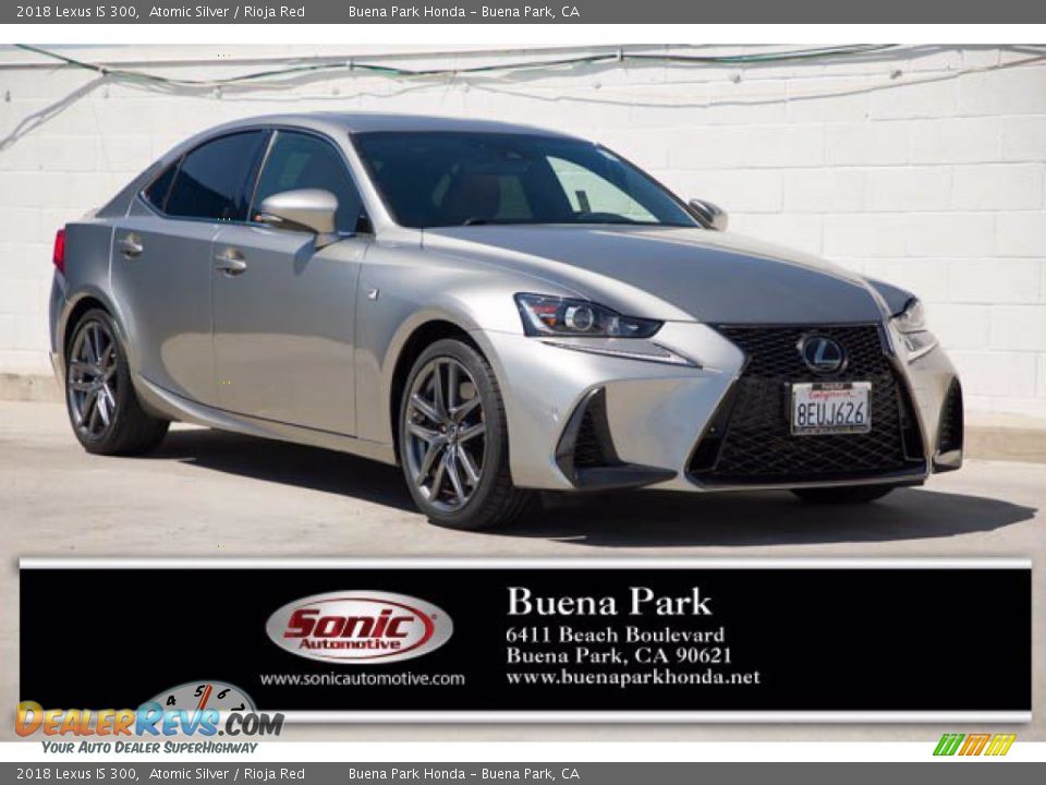 2018 Lexus IS 300 Atomic Silver / Rioja Red Photo #1