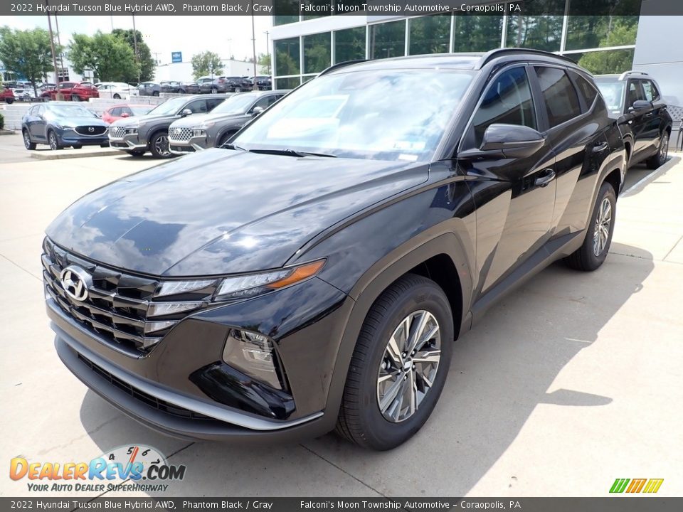 2022 Hyundai Tucson Blue Hybrid AWD Phantom Black / Gray Photo #5