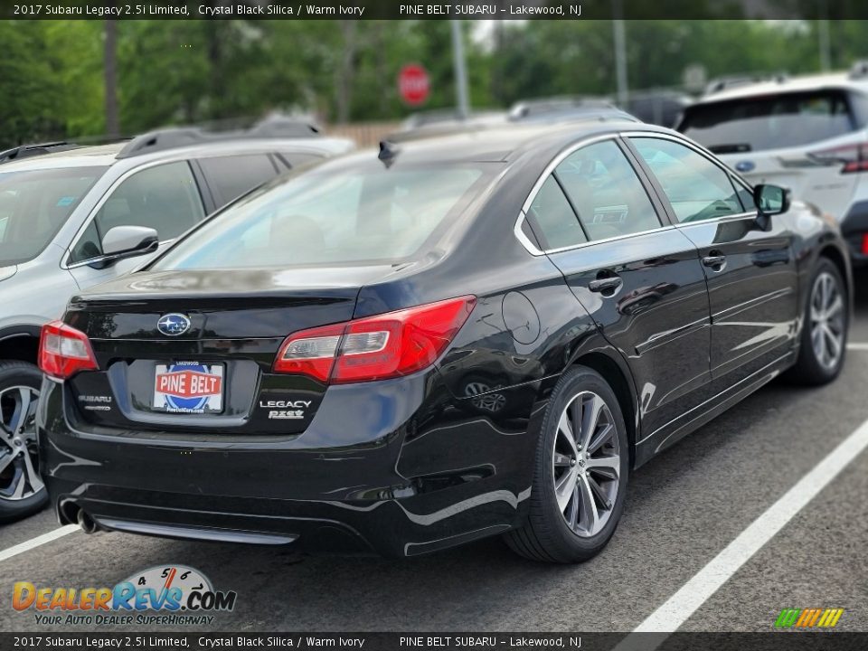 2017 Subaru Legacy 2.5i Limited Crystal Black Silica / Warm Ivory Photo #2