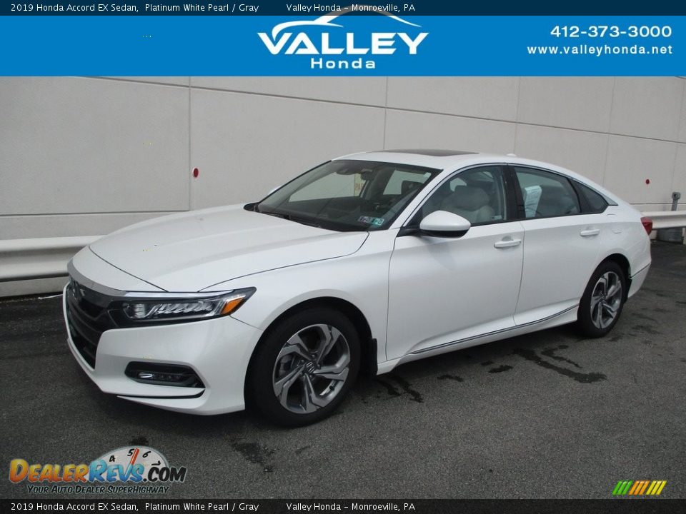 2019 Honda Accord EX Sedan Platinum White Pearl / Gray Photo #1