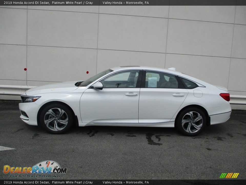 2019 Honda Accord EX Sedan Platinum White Pearl / Gray Photo #2