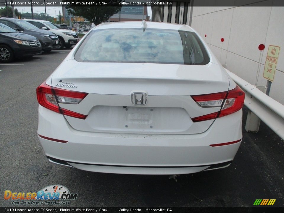 2019 Honda Accord EX Sedan Platinum White Pearl / Gray Photo #4