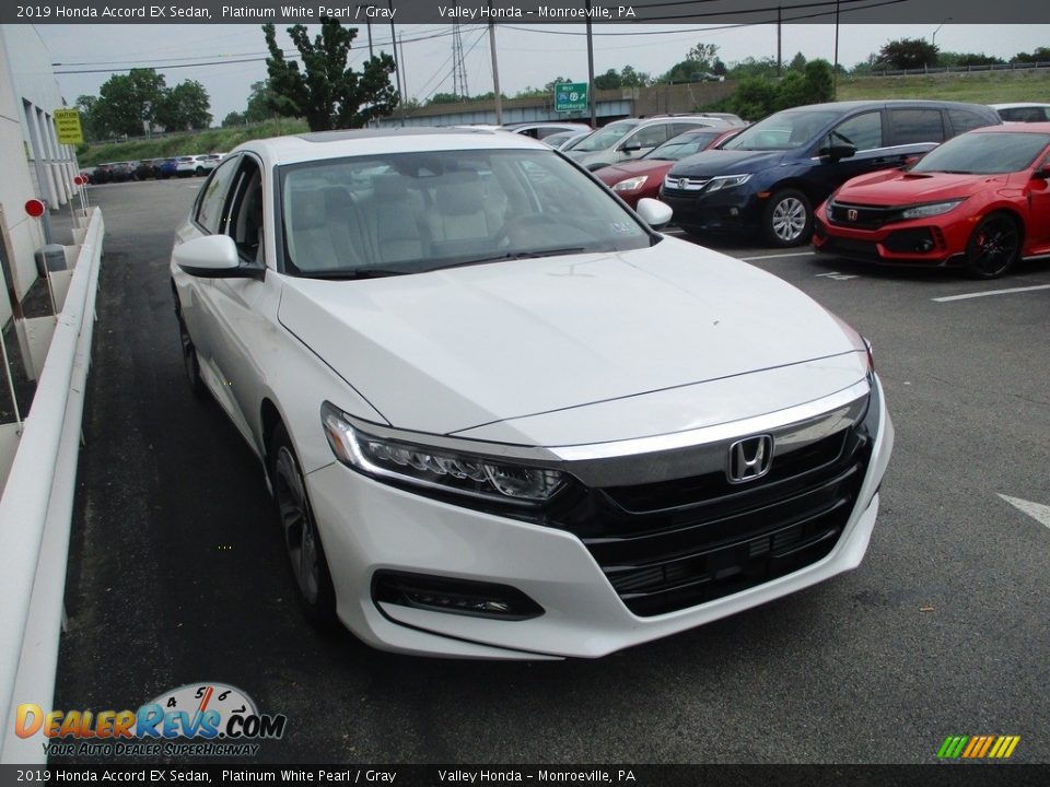 2019 Honda Accord EX Sedan Platinum White Pearl / Gray Photo #7