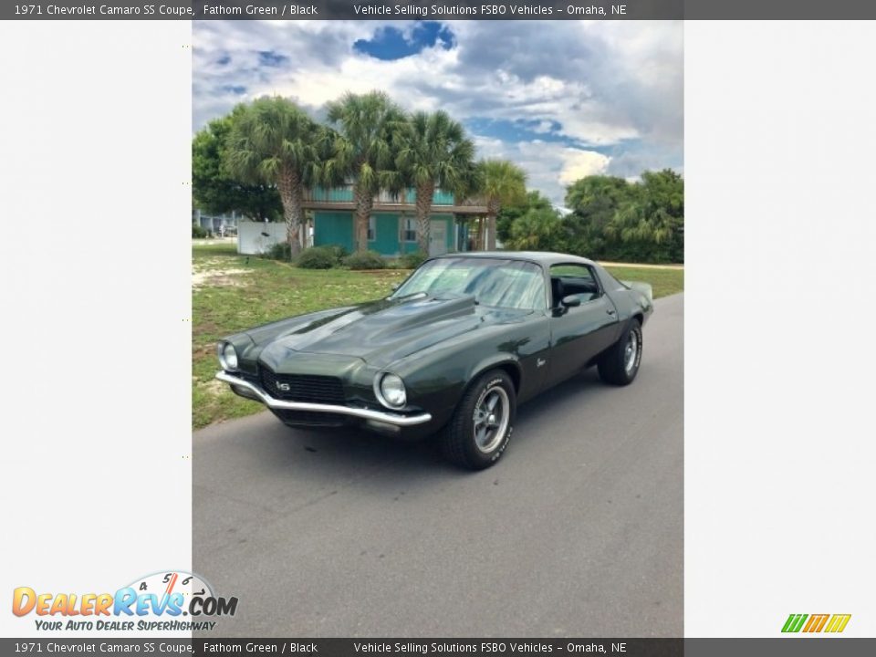 1971 Chevrolet Camaro SS Coupe Fathom Green / Black Photo #22