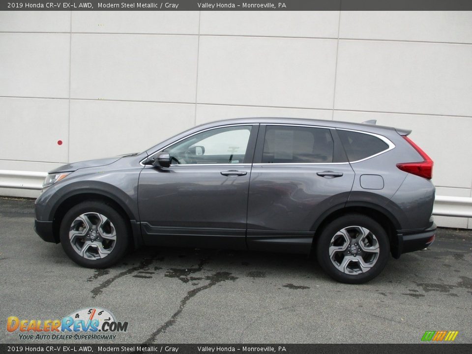 2019 Honda CR-V EX-L AWD Modern Steel Metallic / Gray Photo #2