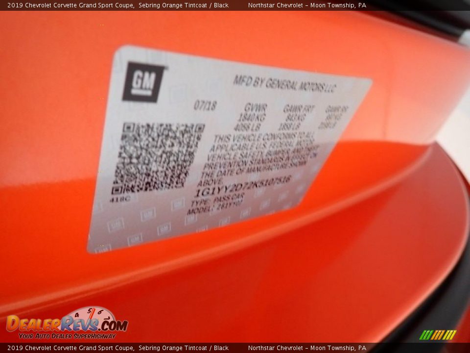 2019 Chevrolet Corvette Grand Sport Coupe Sebring Orange Tintcoat / Black Photo #28