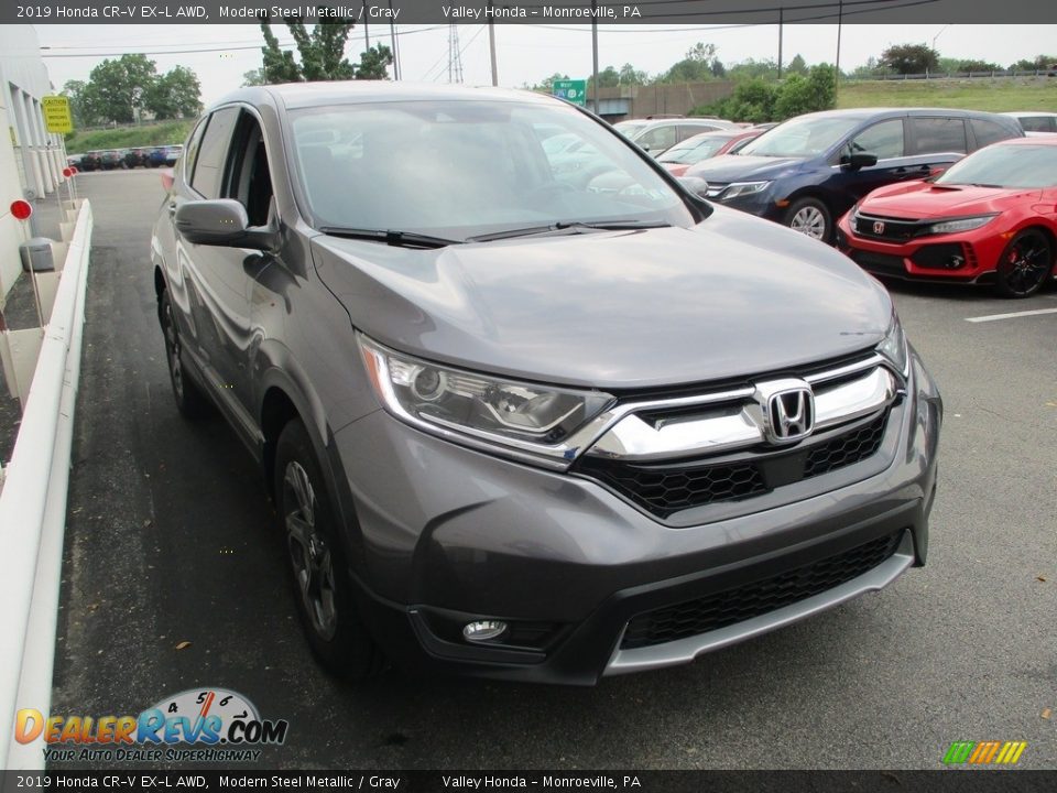 2019 Honda CR-V EX-L AWD Modern Steel Metallic / Gray Photo #7