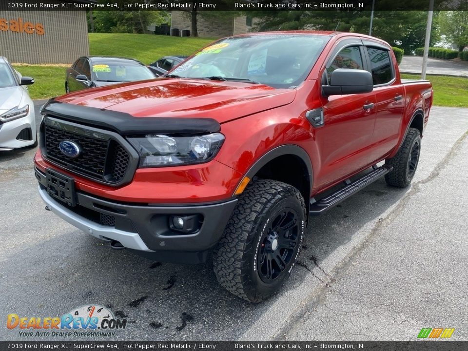 2019 Ford Ranger XLT SuperCrew 4x4 Hot Pepper Red Metallic / Ebony Photo #2