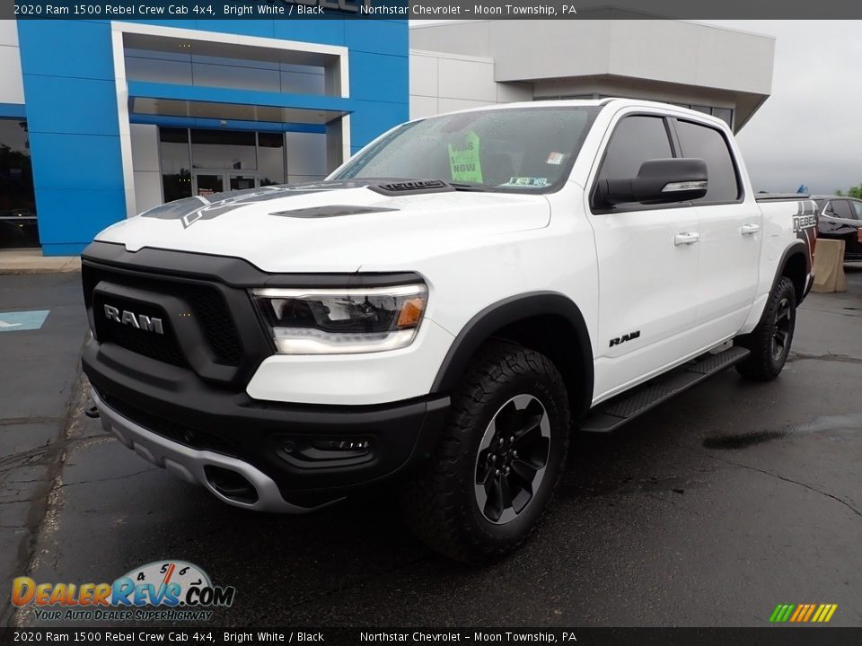 2020 Ram 1500 Rebel Crew Cab 4x4 Bright White / Black Photo #2