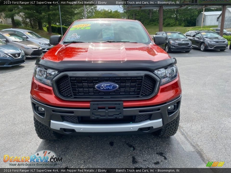 2019 Ford Ranger XLT SuperCrew 4x4 Hot Pepper Red Metallic / Ebony Photo #3