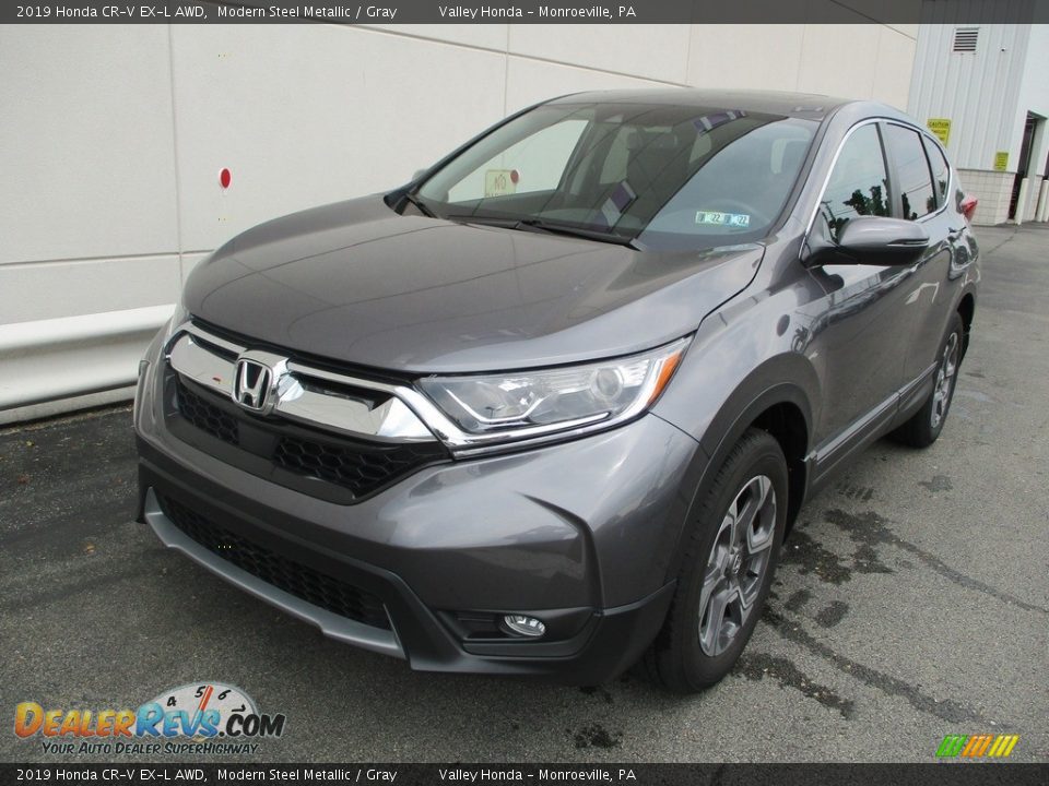 2019 Honda CR-V EX-L AWD Modern Steel Metallic / Gray Photo #9