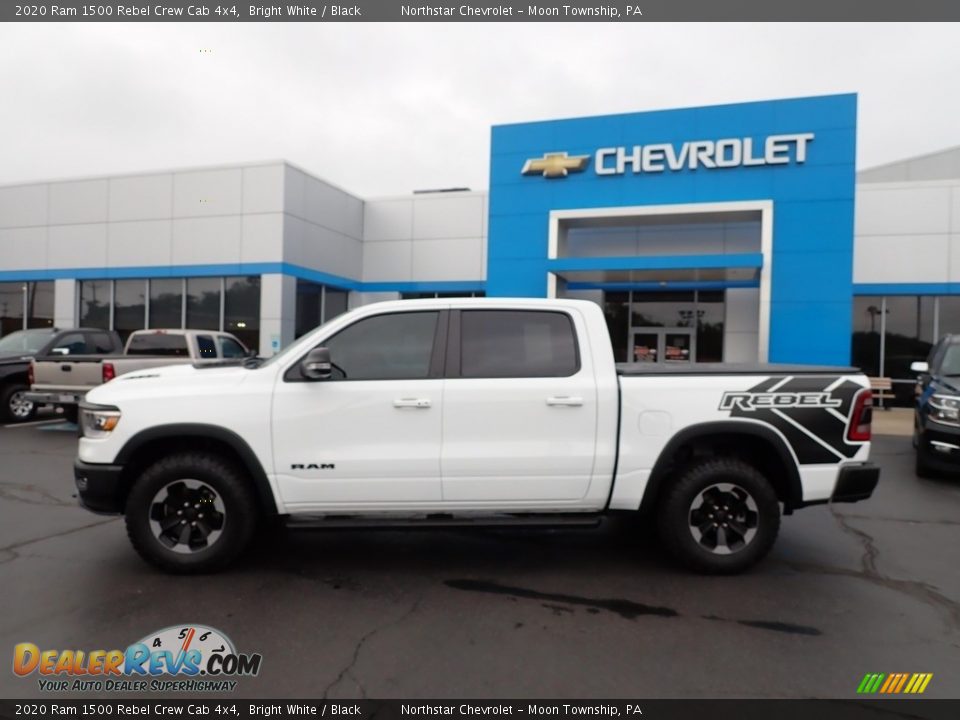 2020 Ram 1500 Rebel Crew Cab 4x4 Bright White / Black Photo #3