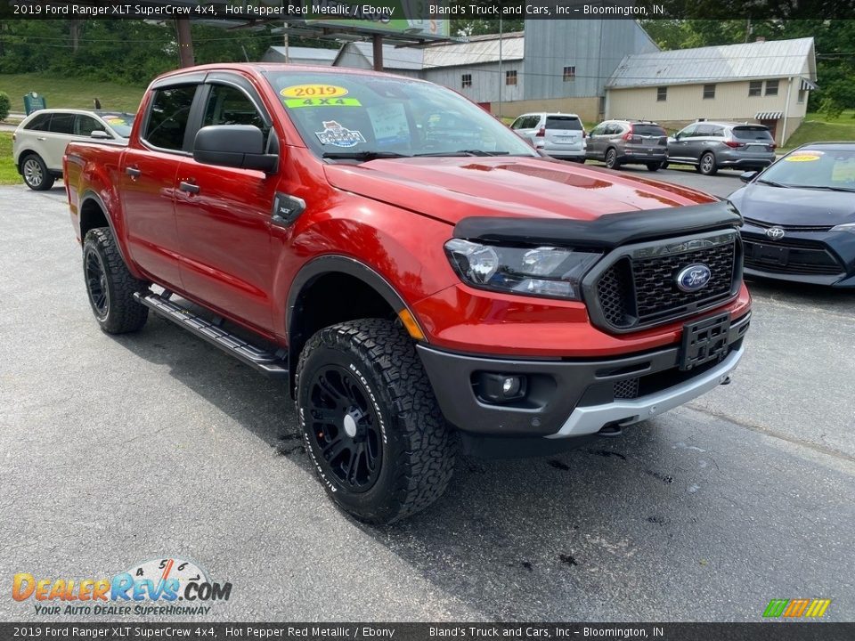 2019 Ford Ranger XLT SuperCrew 4x4 Hot Pepper Red Metallic / Ebony Photo #4