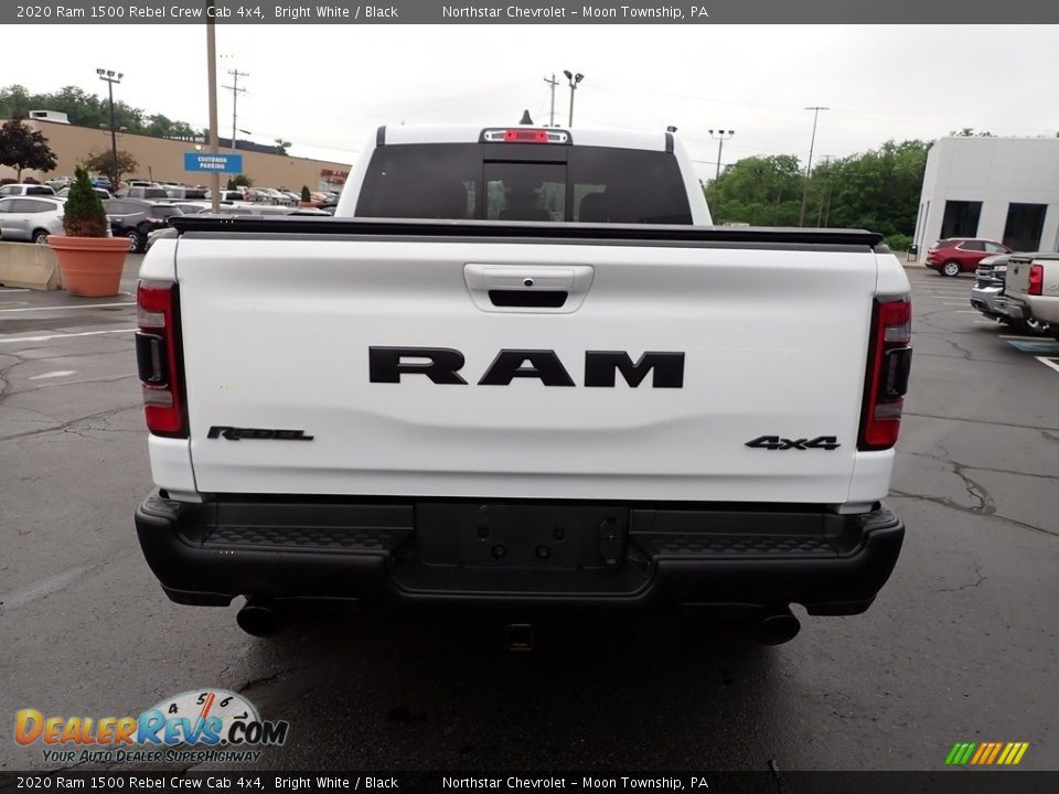 2020 Ram 1500 Rebel Crew Cab 4x4 Bright White / Black Photo #6