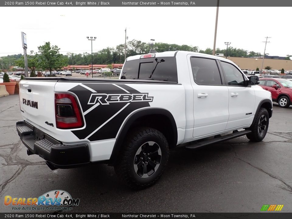 2020 Ram 1500 Rebel Crew Cab 4x4 Bright White / Black Photo #8