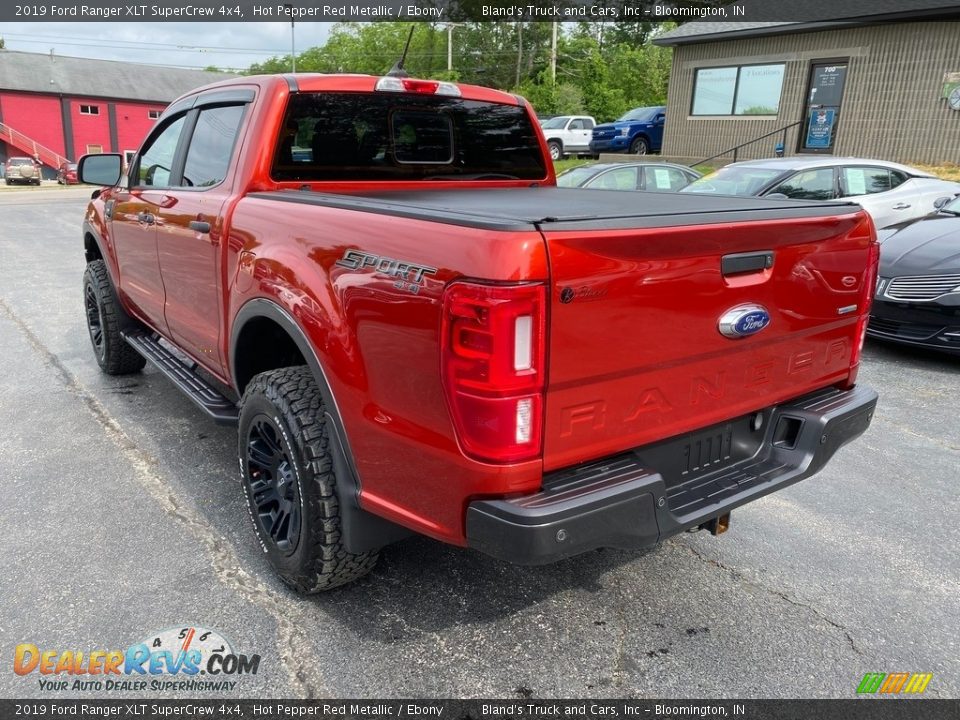 2019 Ford Ranger XLT SuperCrew 4x4 Hot Pepper Red Metallic / Ebony Photo #8