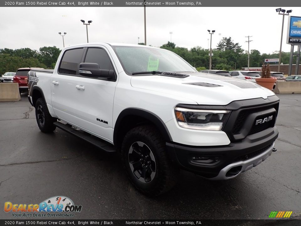 2020 Ram 1500 Rebel Crew Cab 4x4 Bright White / Black Photo #10