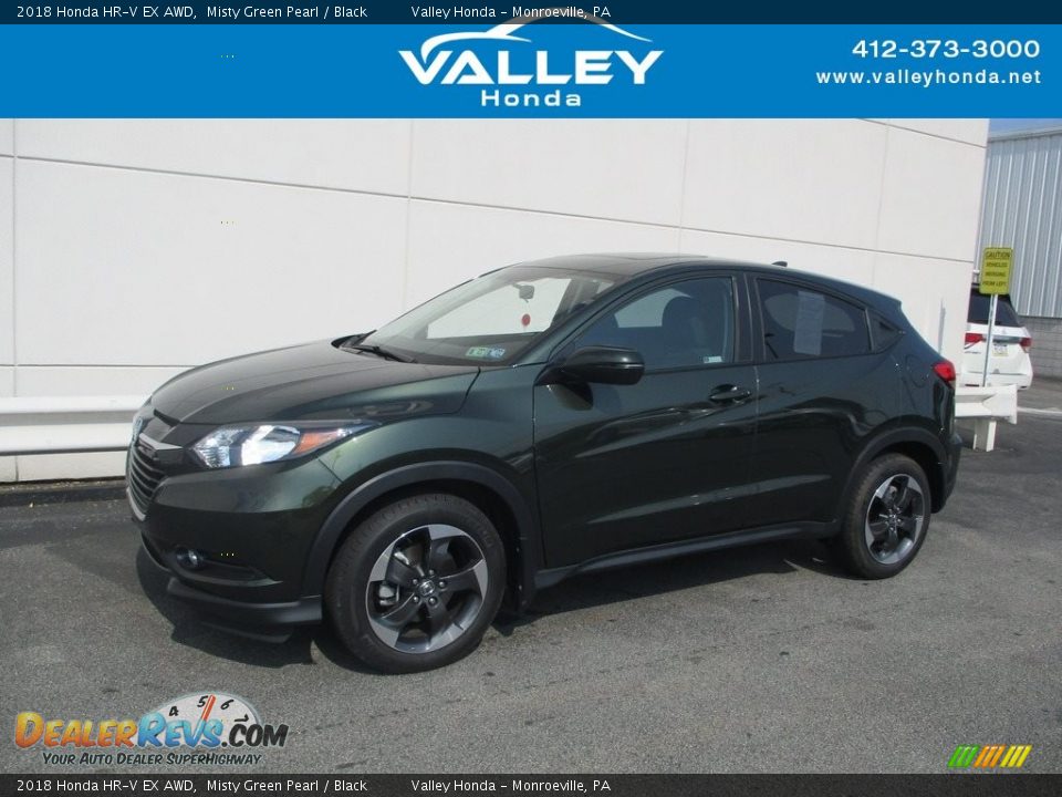 2018 Honda HR-V EX AWD Misty Green Pearl / Black Photo #1