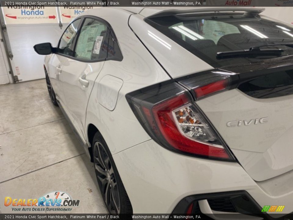 2021 Honda Civic Sport Hatchback Platinum White Pearl / Black Photo #7