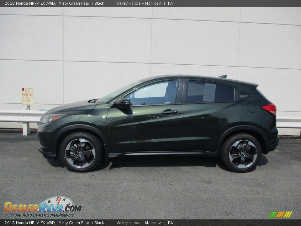 2018 Honda HR-V EX AWD Misty Green Pearl / Black Photo #2