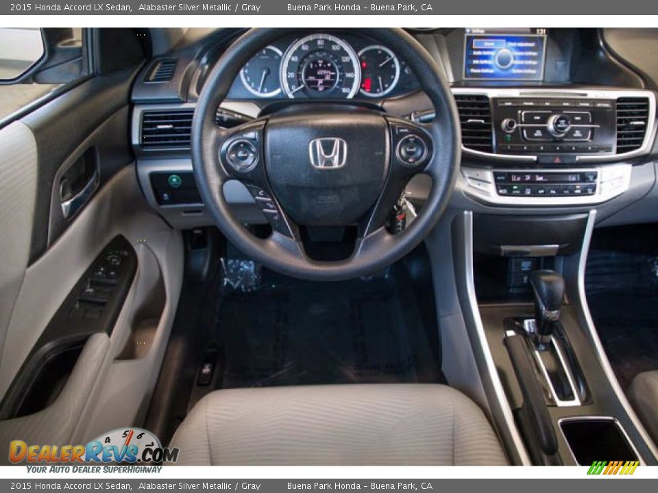 2015 Honda Accord LX Sedan Alabaster Silver Metallic / Gray Photo #5