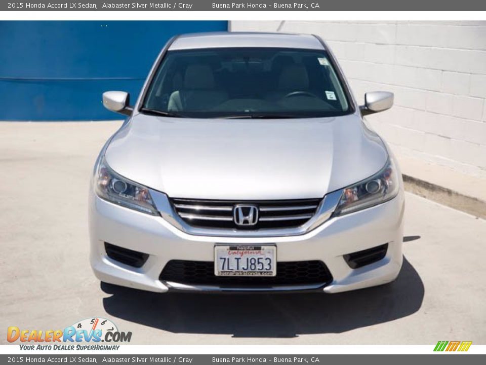 2015 Honda Accord LX Sedan Alabaster Silver Metallic / Gray Photo #7