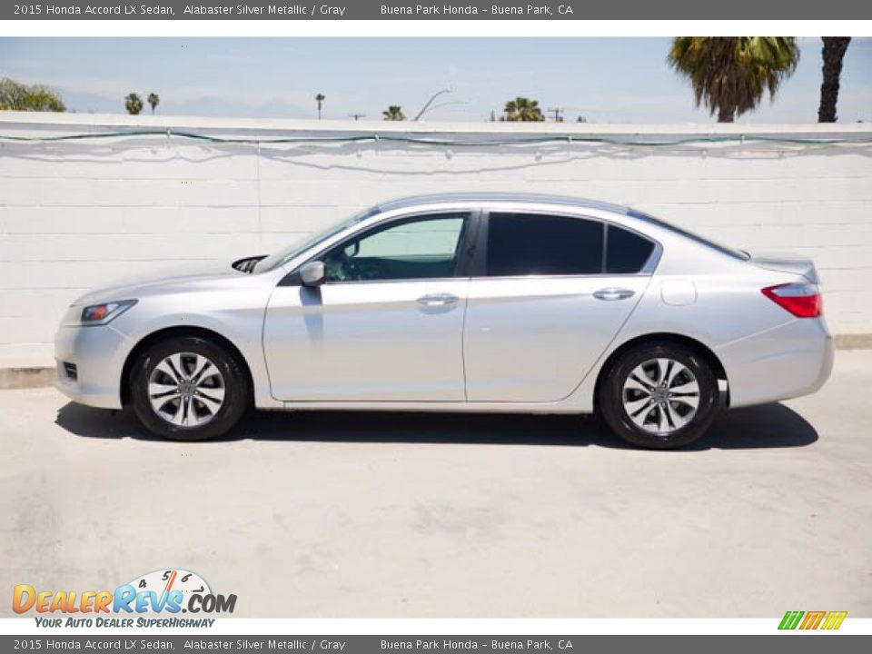 2015 Honda Accord LX Sedan Alabaster Silver Metallic / Gray Photo #10