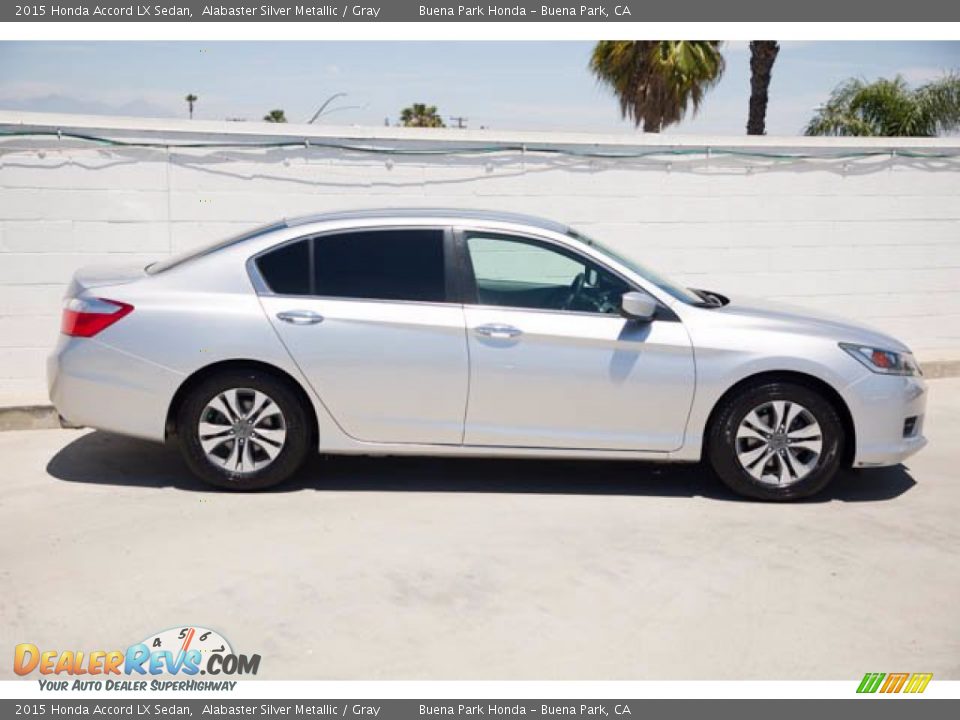 2015 Honda Accord LX Sedan Alabaster Silver Metallic / Gray Photo #14