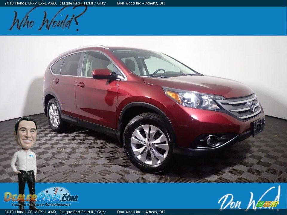 2013 Honda CR-V EX-L AWD Basque Red Pearl II / Gray Photo #1