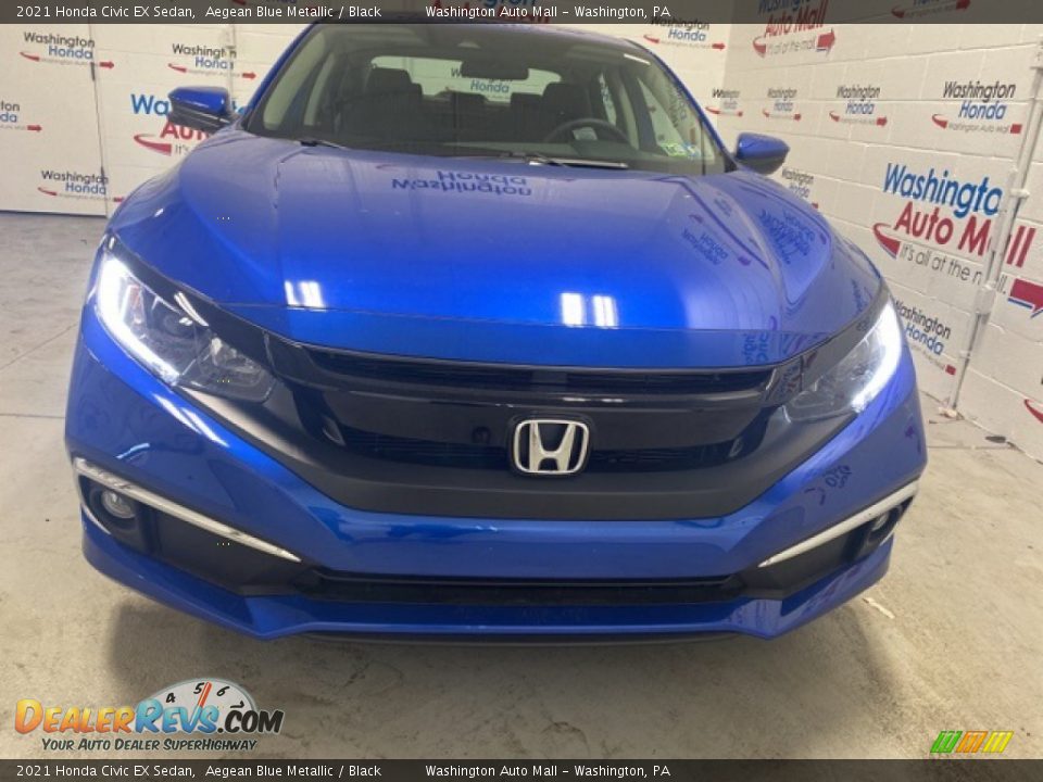 2021 Honda Civic EX Sedan Aegean Blue Metallic / Black Photo #3