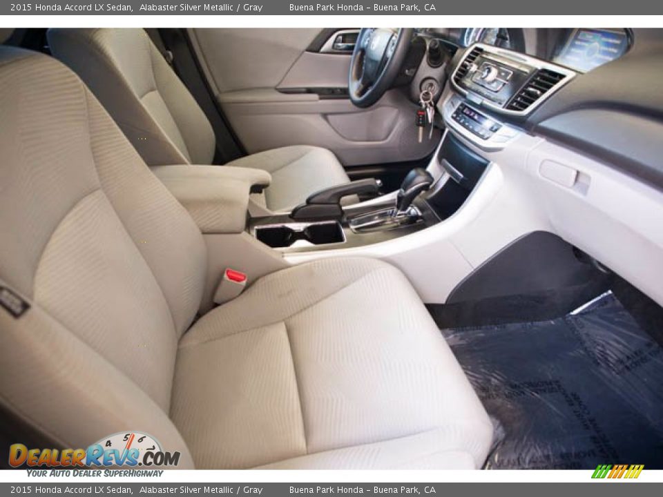 2015 Honda Accord LX Sedan Alabaster Silver Metallic / Gray Photo #21
